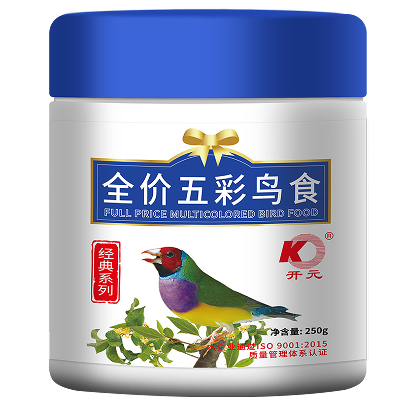 開元牌五彩鳥食桶裝250g